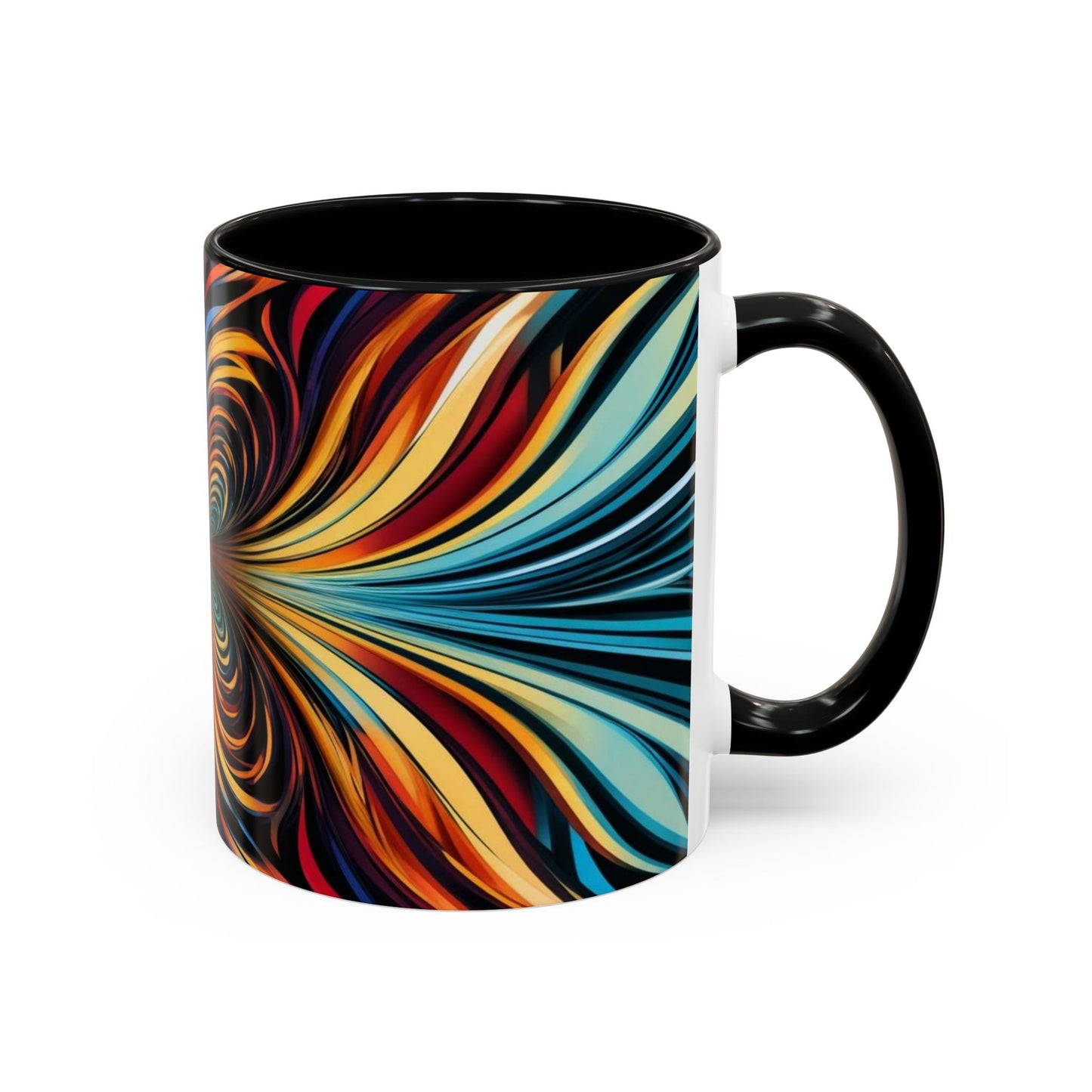 Optical Illusion Accent Mug – Ceramic Coffee Cup