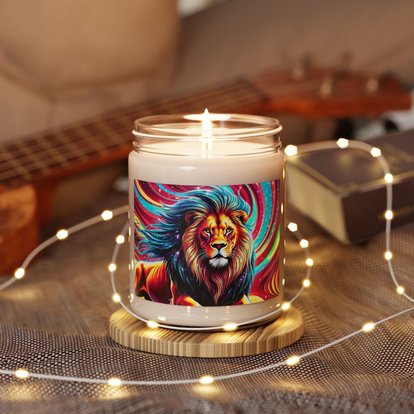 Psychedelic Lion- Scented Soy Candle, 9oz