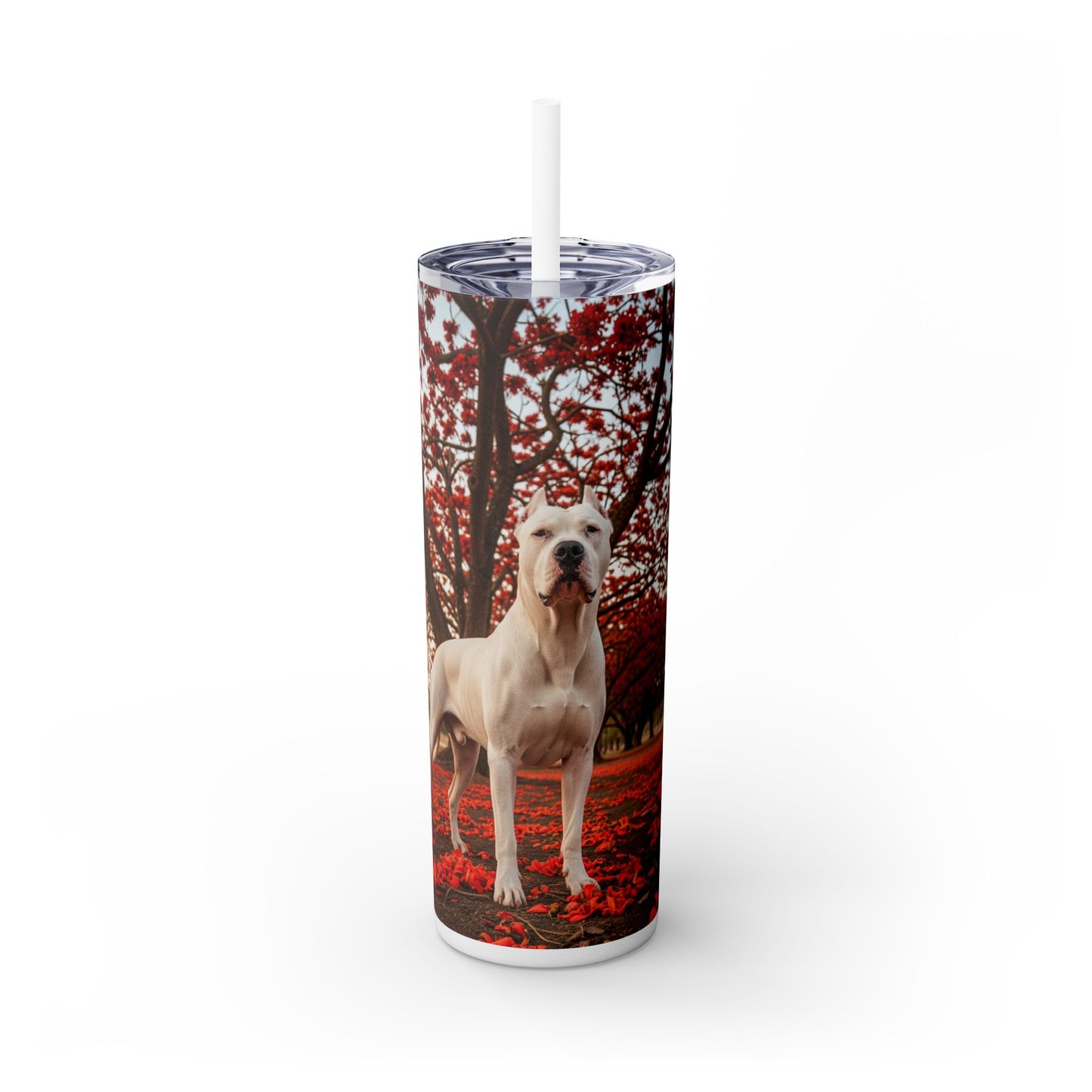 Gobelet Dogo Argentino avec paille, 590 ml