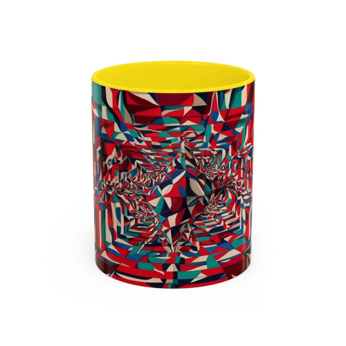 Optical Illusion Accent Mug – Ceramic Coffee Cup