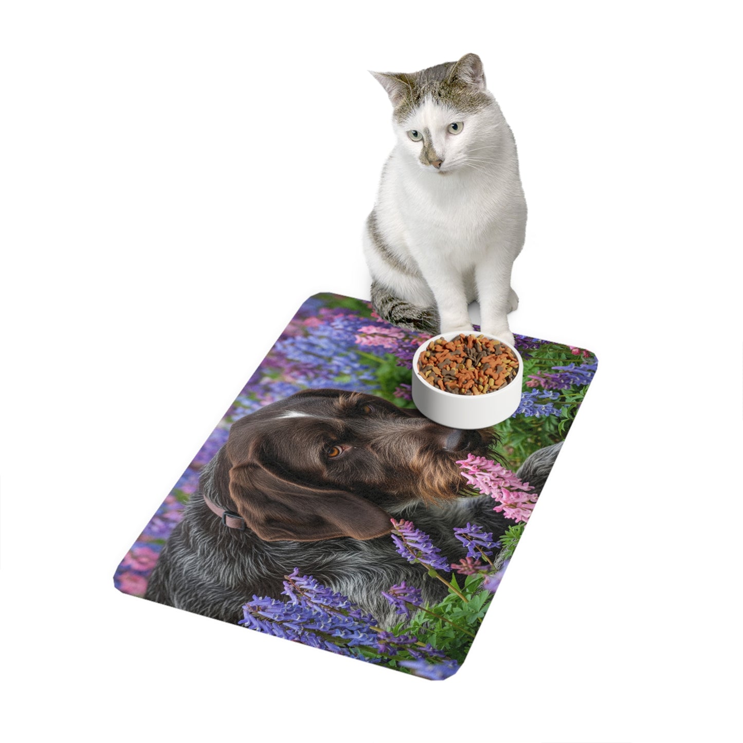 Pet Food Mat (12x18) - Wirehaired Slovakian Pointer