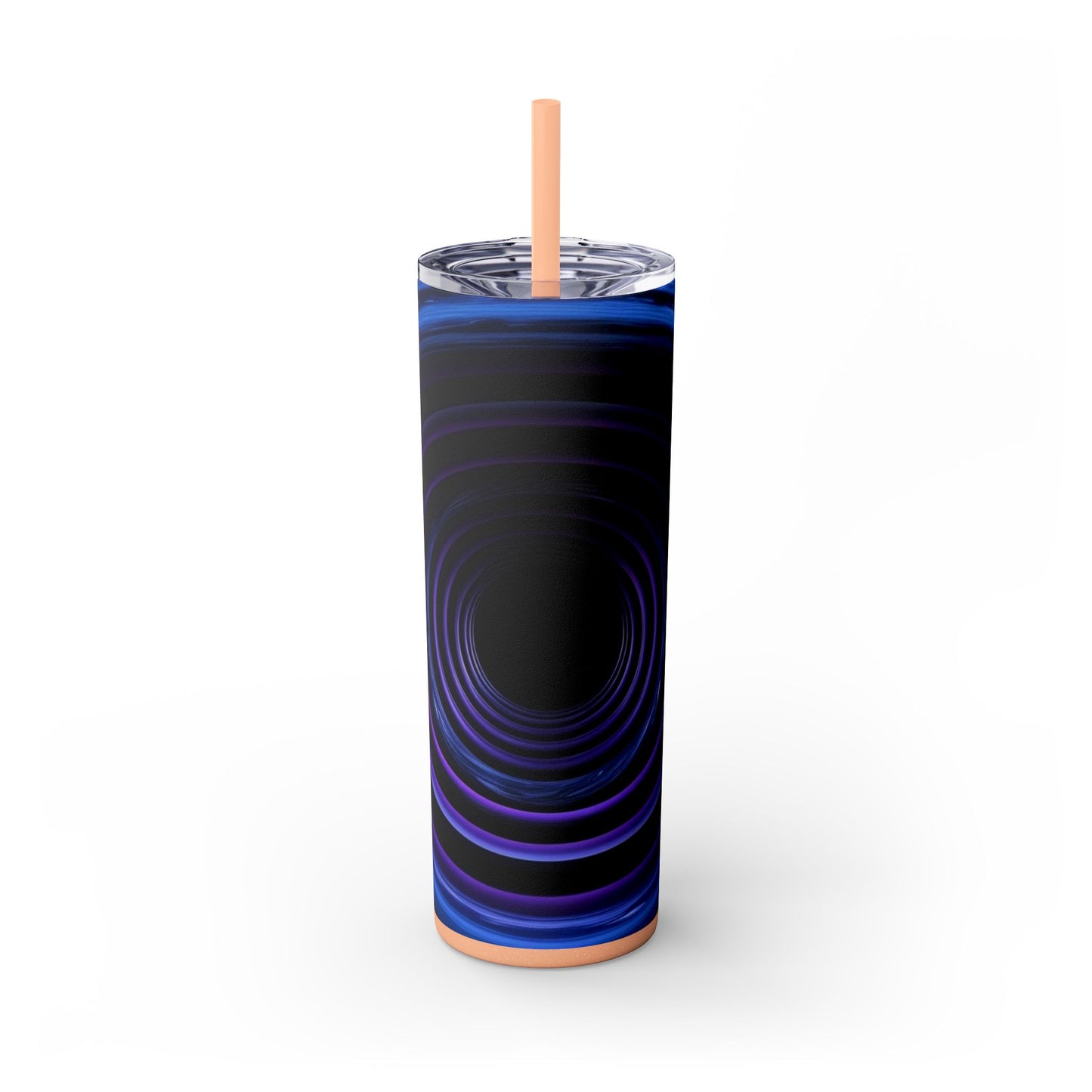 Optical Illusion Skinny Tumbler with Straw, 20oz