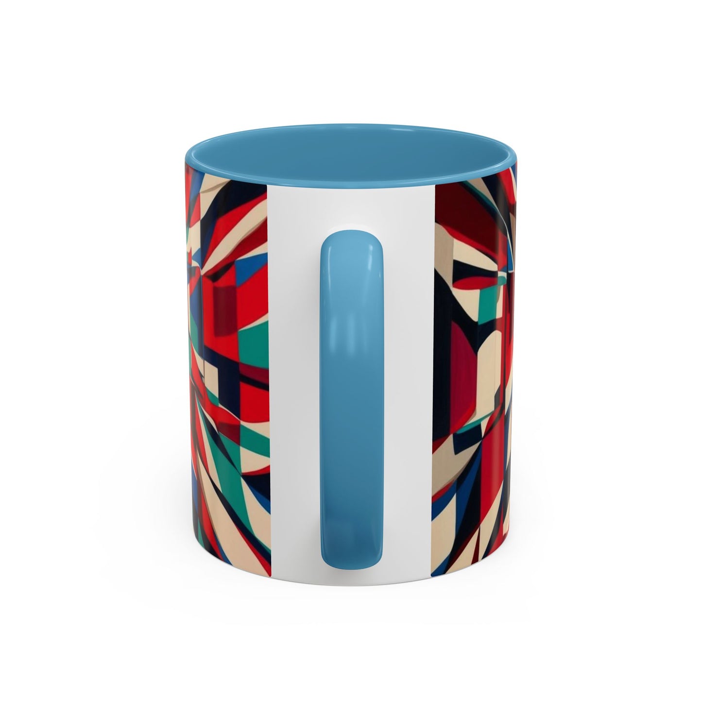 Optical Illusion Accent Mug – Ceramic Coffee Cup