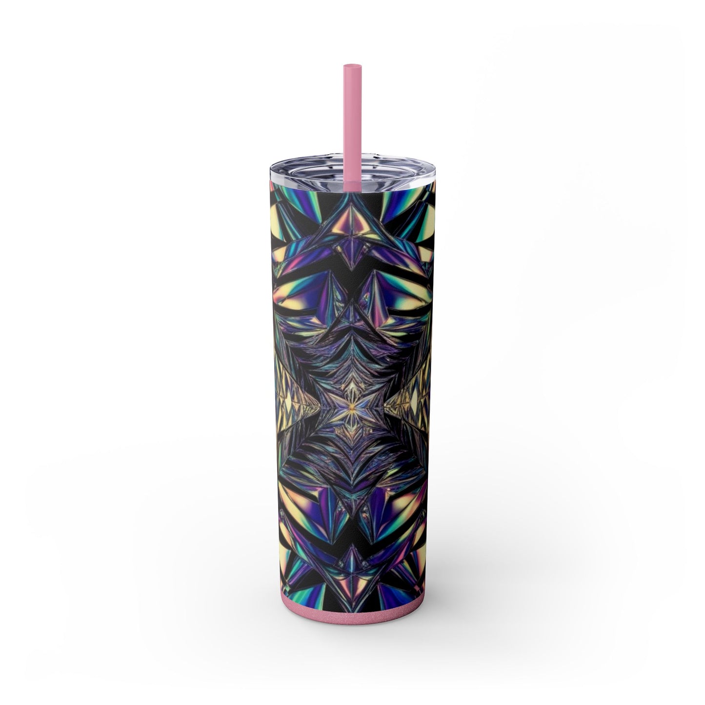 Optical Illusion Skinny Tumbler with Straw, 20oz