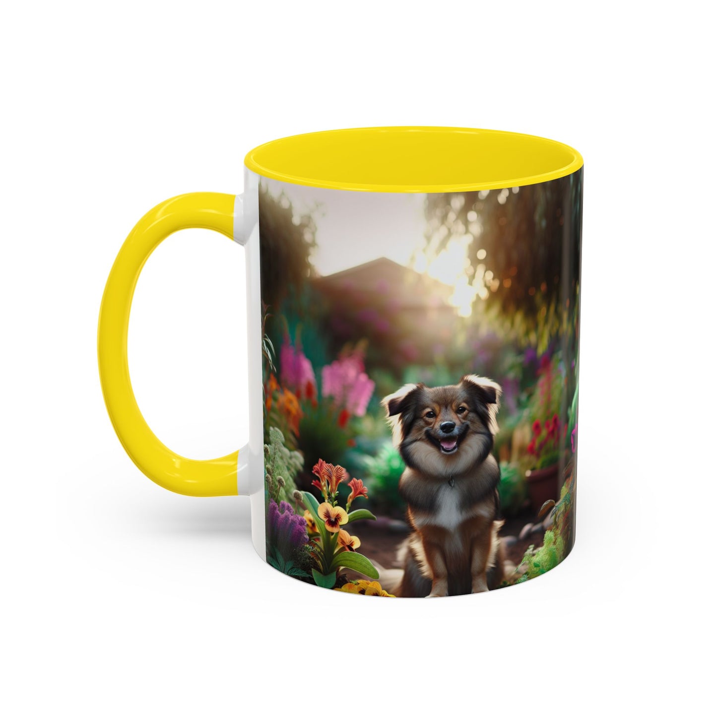 Taza de café con orquídea inca peruana: el regalo perfecto para los amantes de los perros.