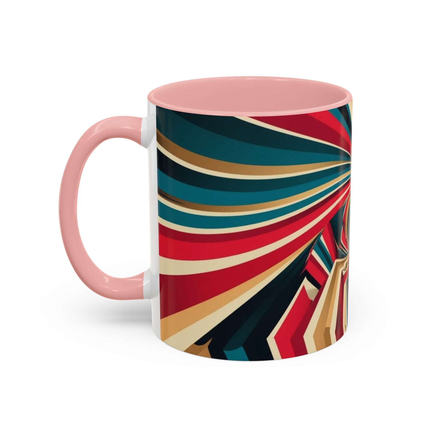 Optical Illusion Accent Mug – Ceramic Coffee Cup
