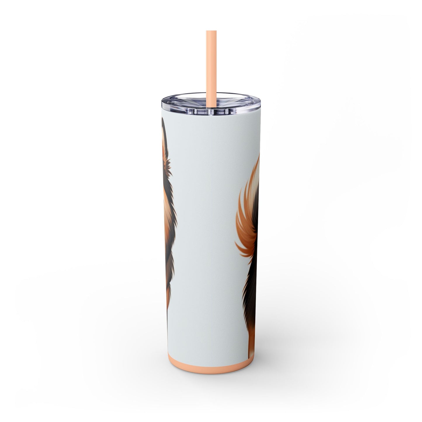 Swedish Vallhund Skinny Tumbler with Straw, 20oz