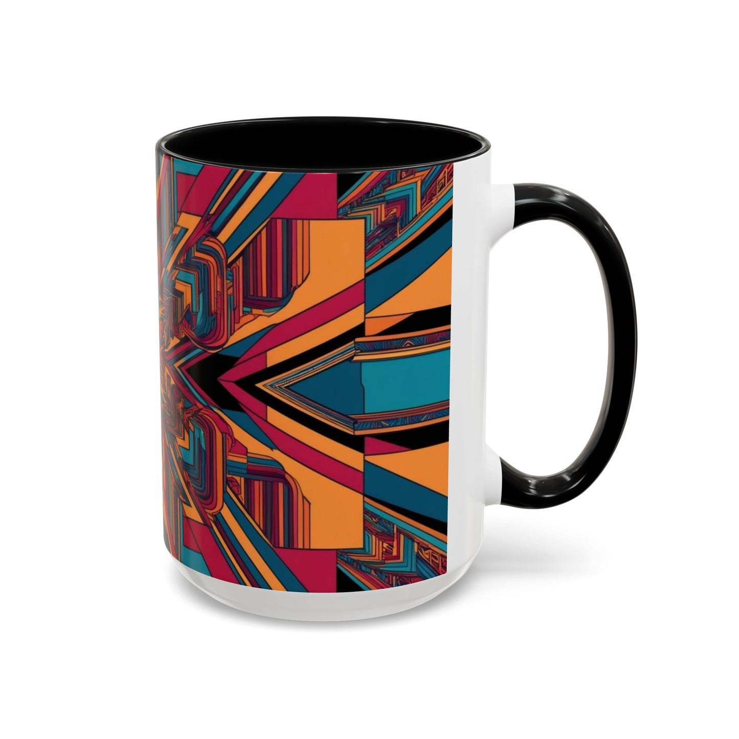 Optical Illusion Accent Mug – Ceramic Coffee Cup