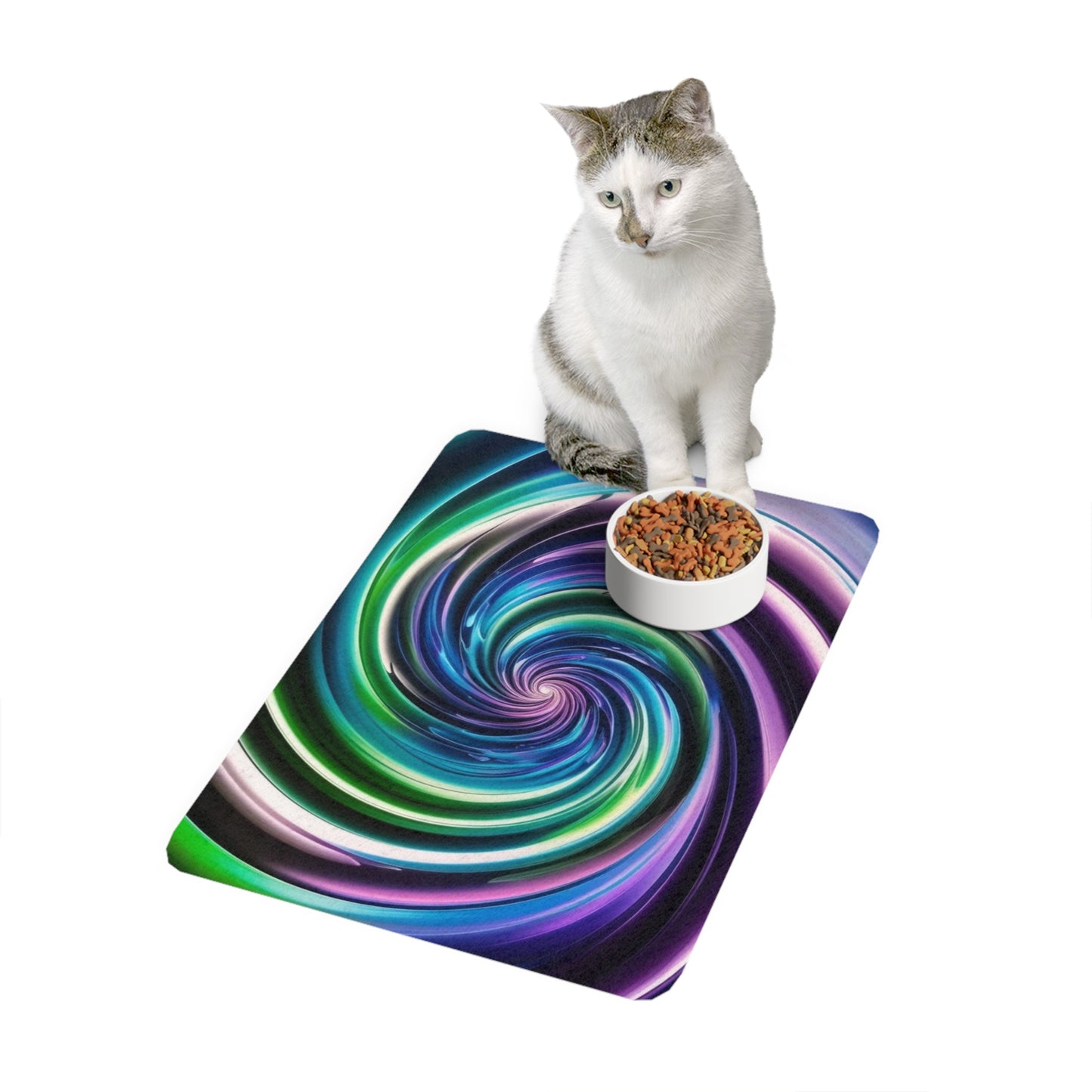 Pet Food Mat (12x18) - Optical Illusion