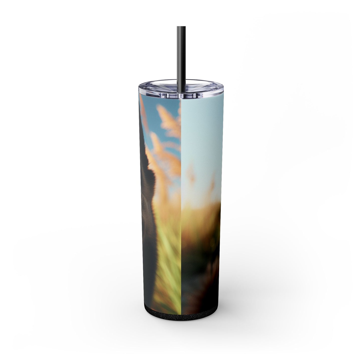 Schipperke Skinny Tumbler with Straw, 20oz