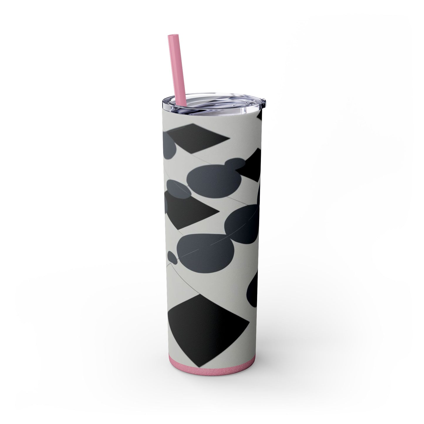 Optical Illusion Skinny Tumbler with Straw, 20oz