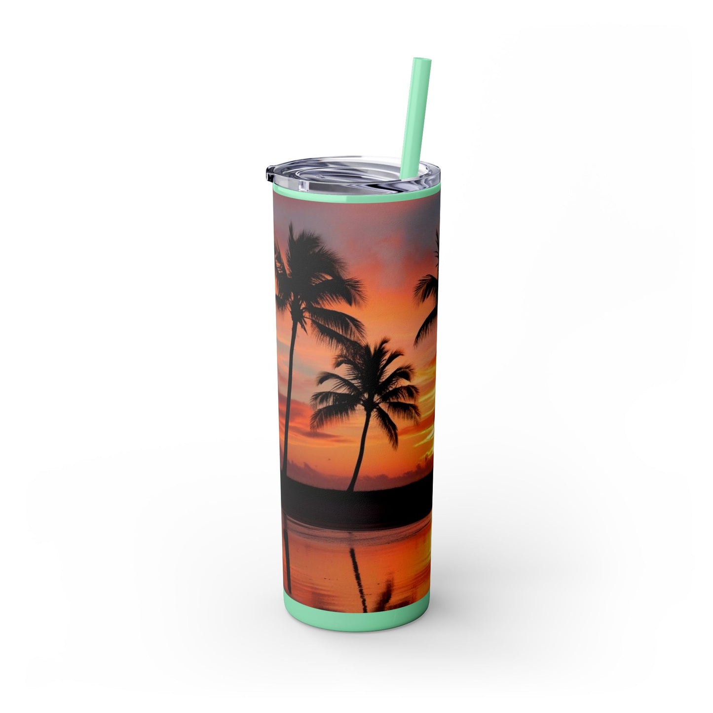 Brilliant Sunrise Skinny Tumbler with Straw, 20oz