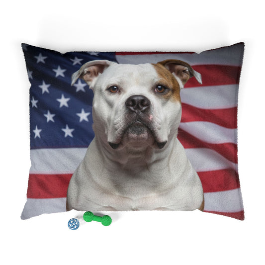 American Bulldog Patriotic Pet Bed