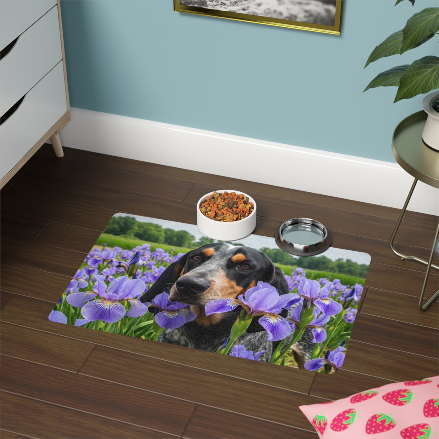 Pet Food Mat (12x18) - Bluetick Coonhound