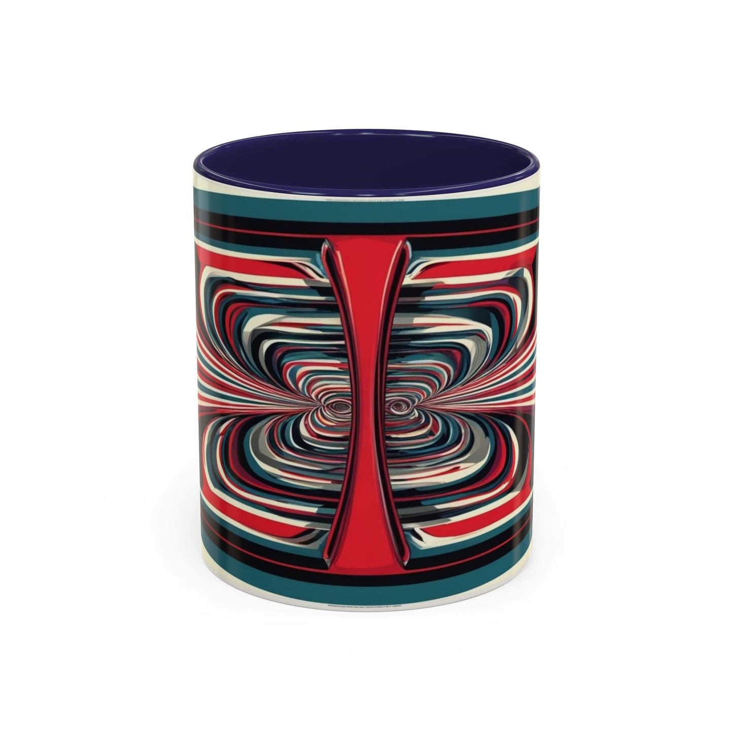 Optical Illusion Accent Mug – Ceramic Coffee Cup