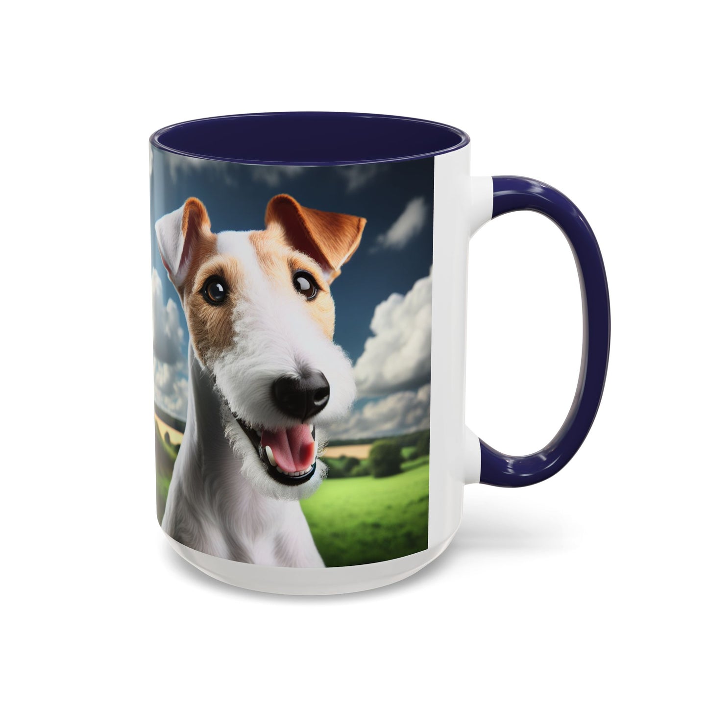 Taza de café con diseño de Fox Terrier de pelo liso: el regalo perfecto para los amantes de los perros.