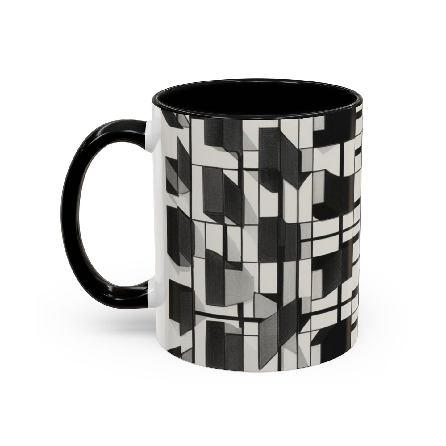 Optical Illusion Accent Mug – Ceramic Coffee Cup