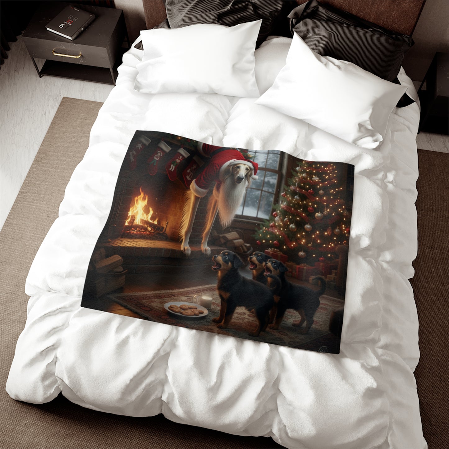 Holiday Fireplace Whoopsie Blanket