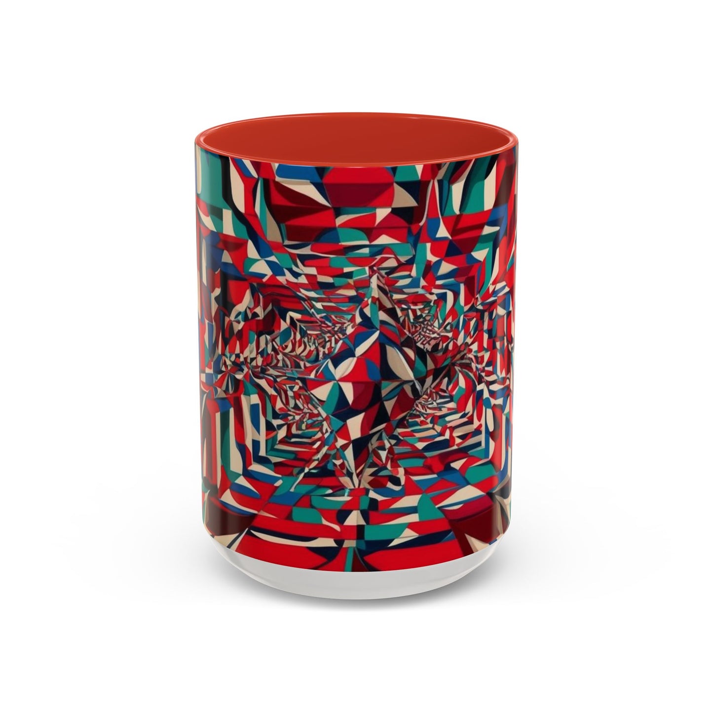 Optical Illusion Accent Mug – Ceramic Coffee Cup