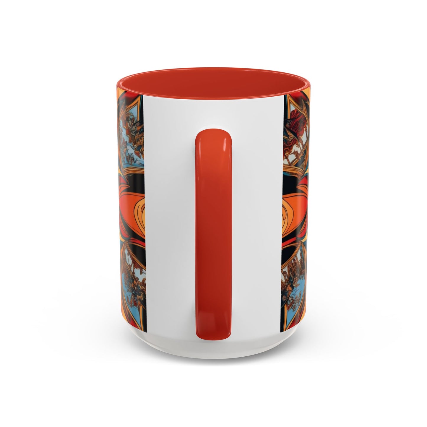 Optical Illusion Accent Mug – Ceramic Coffee Cup