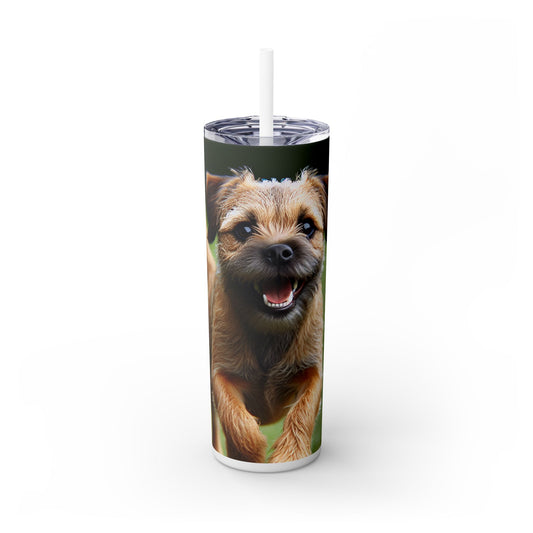 Border Terrier Tumbler with Straw, 20oz