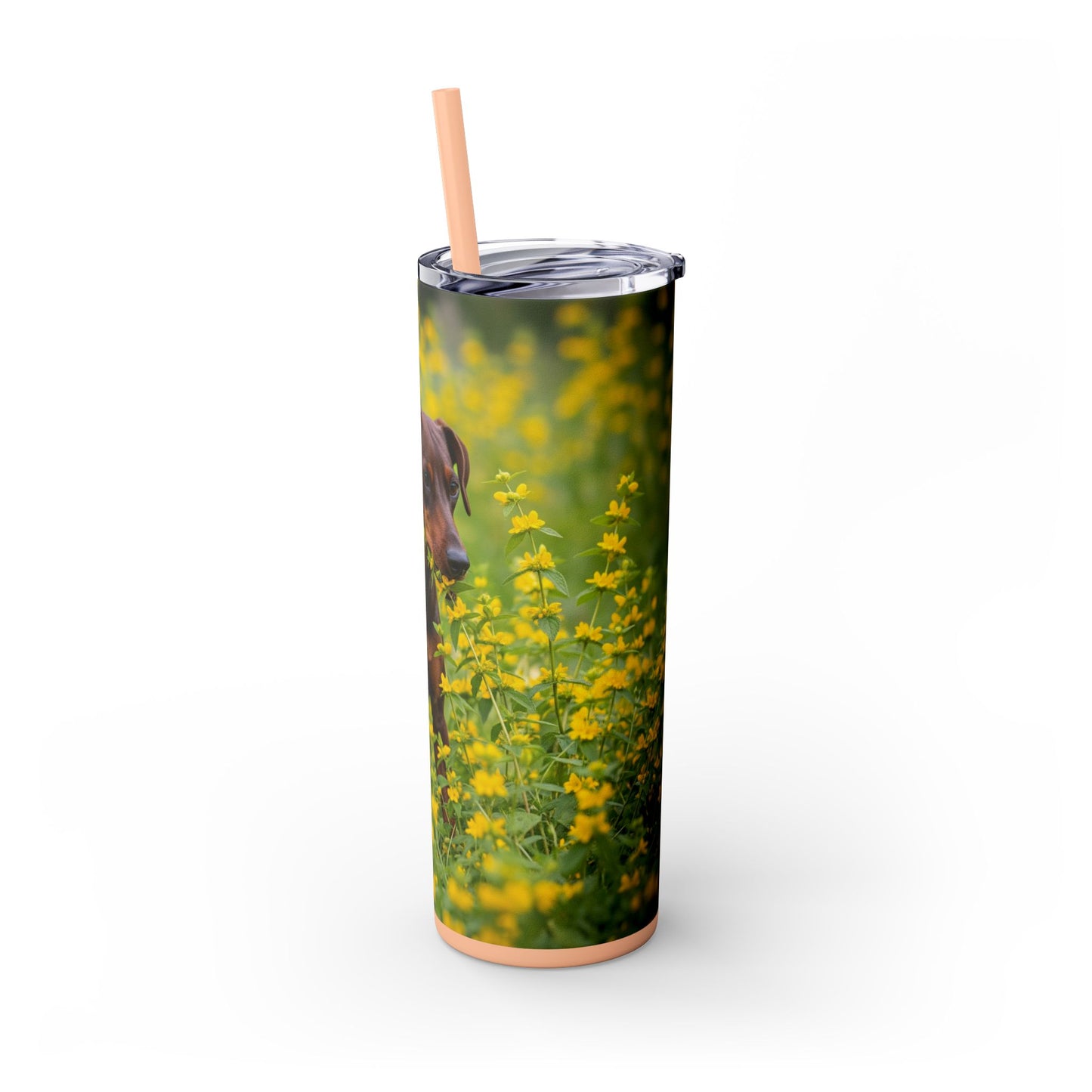 German Pinscher Tumbler with Straw, 20oz