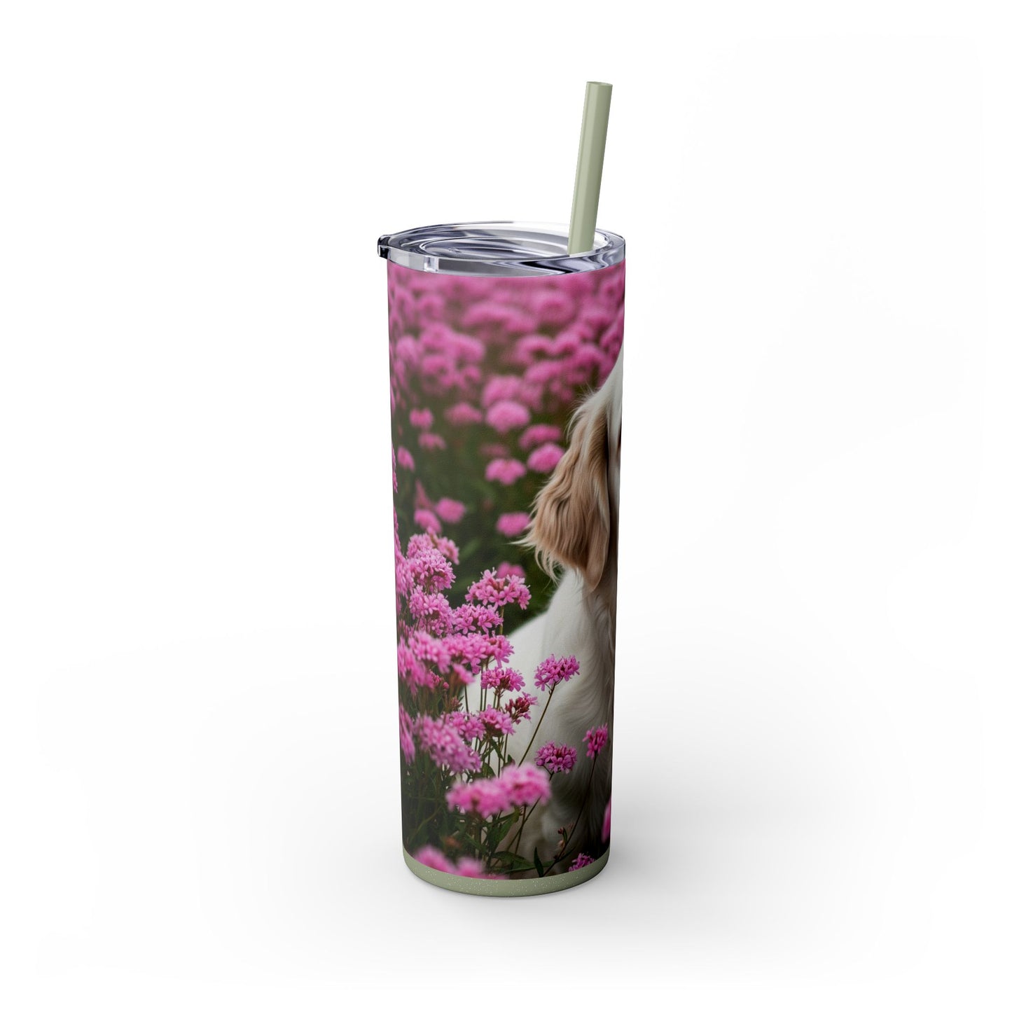 Gobelet isotherme Clumber Spaniel avec paille, 590 ml