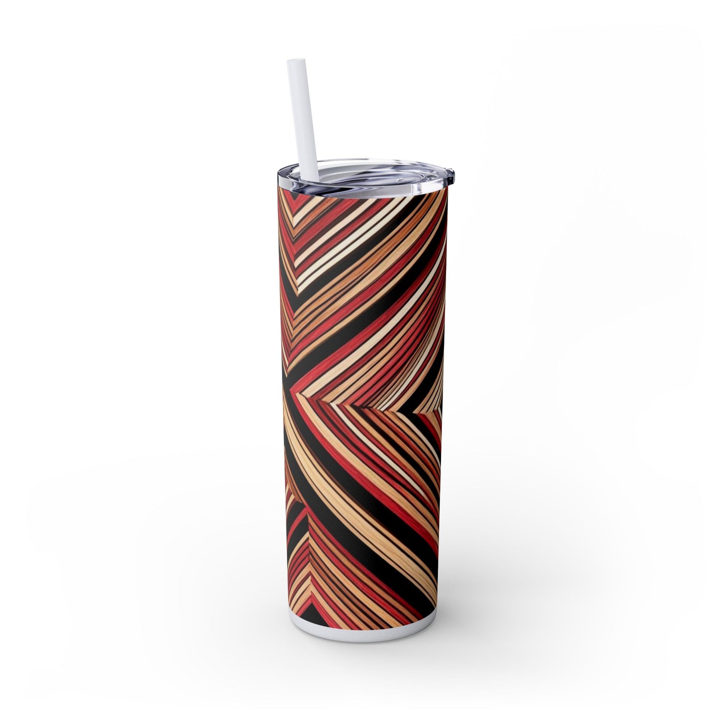 Optical Illusion Skinny Tumbler with Straw, 20oz