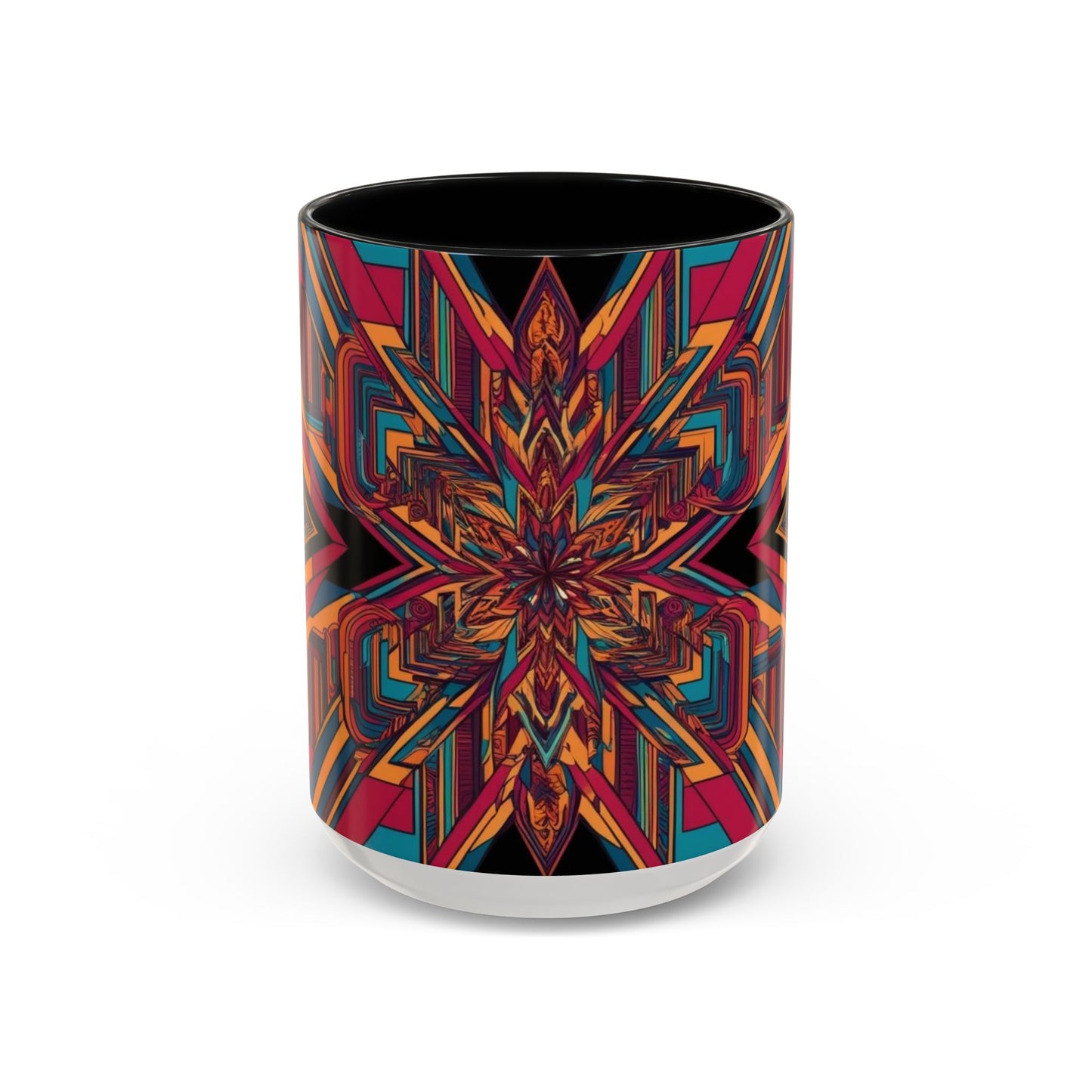 Optical Illusion Accent Mug – Ceramic Coffee Cup