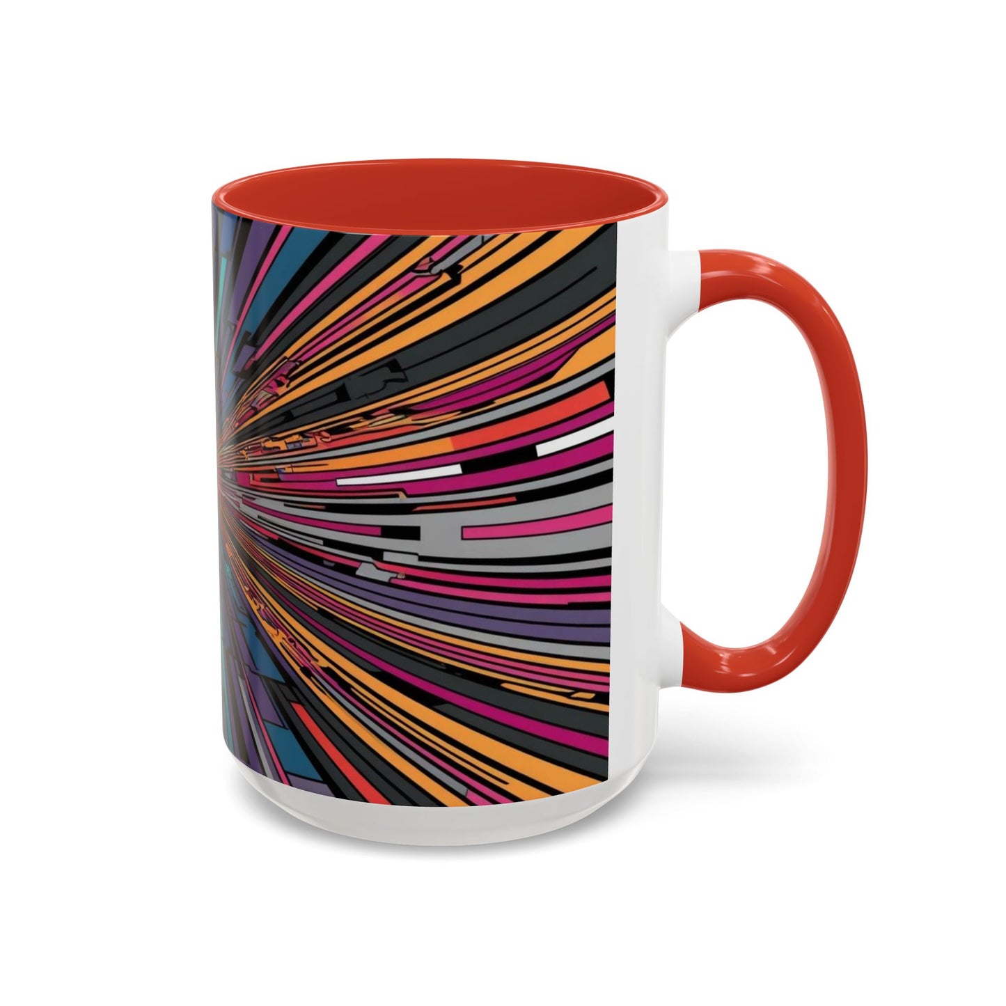 Optical Illusion Accent Mug – Ceramic Coffee Cup