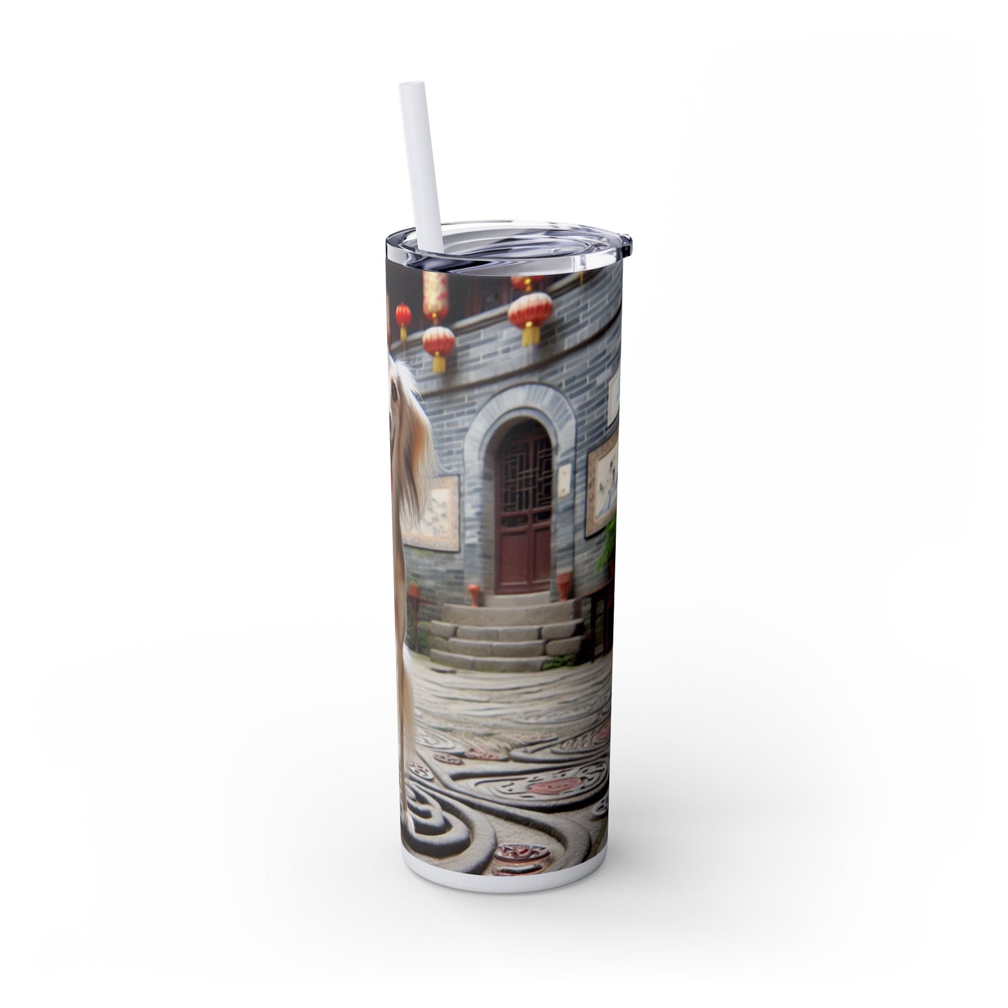 Gobelet Saluki chinois avec paille, 590 ml