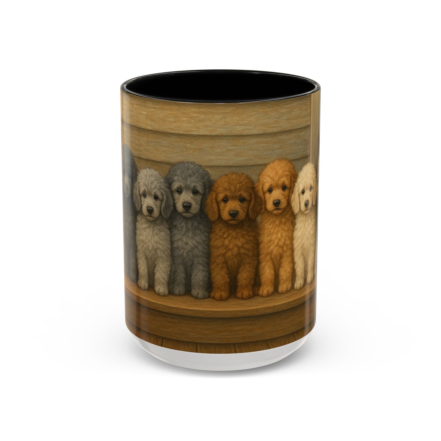 Mug à café décoratif avec motif chiots caniches - Cadeau idéal pour les amoureux des chiens