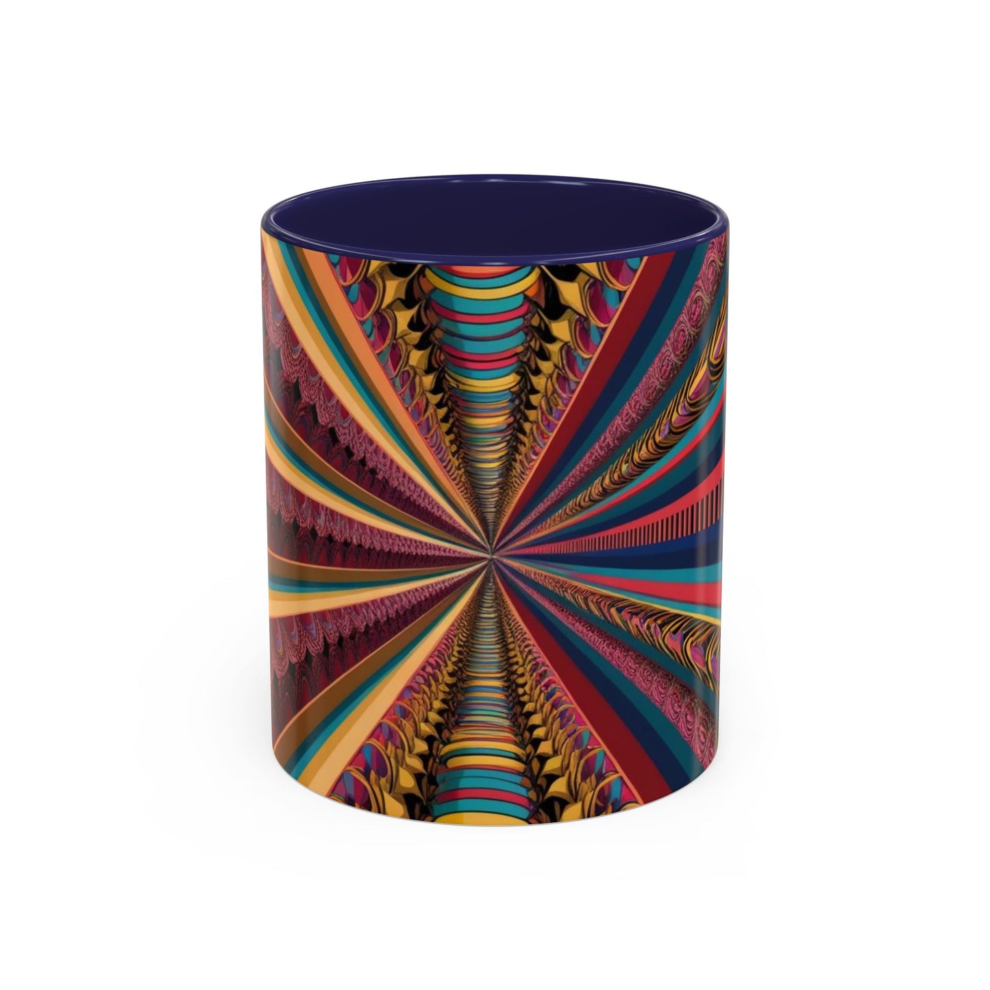 Optical Illusion Accent Mug – Ceramic Coffee Cup