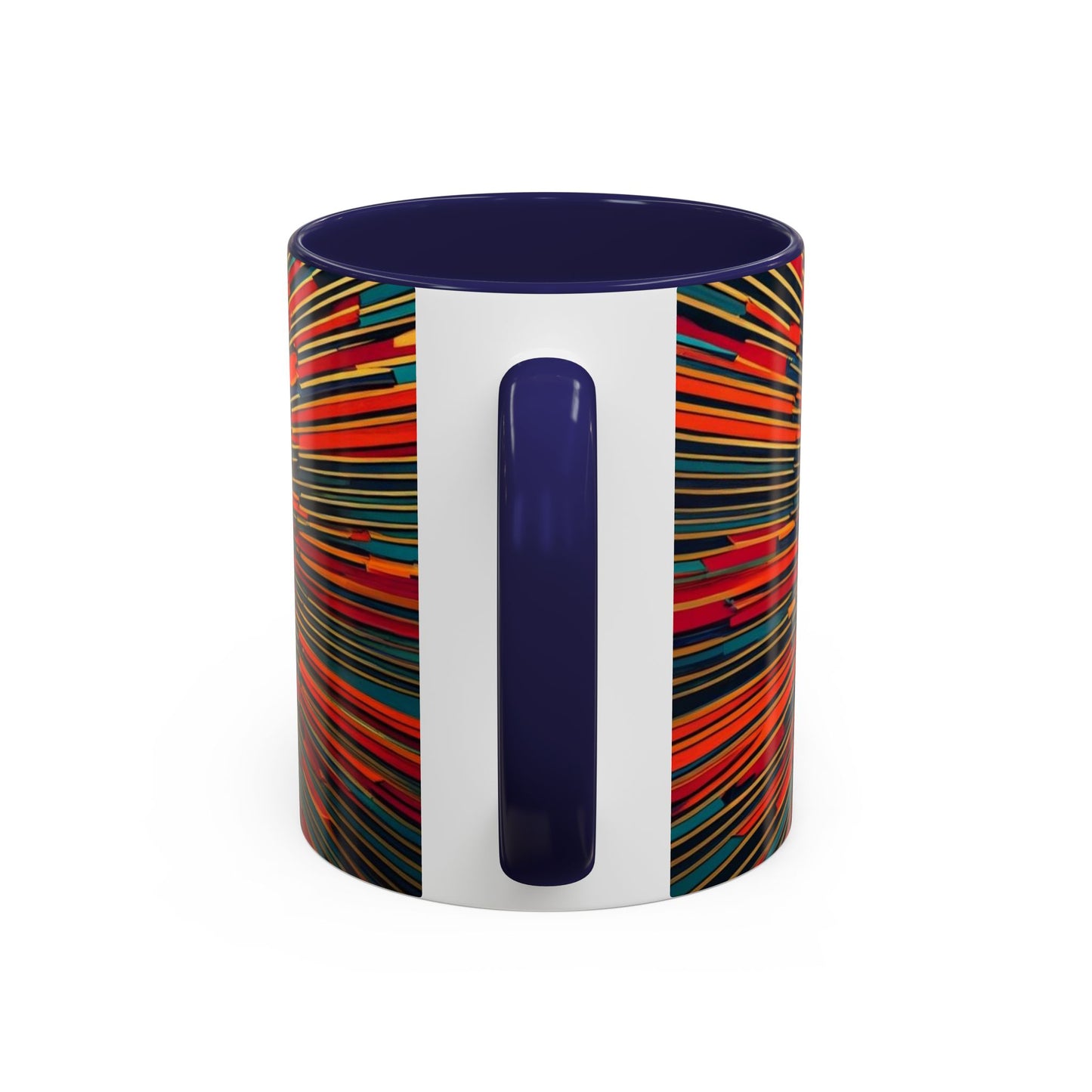 Optical Illusion Accent Mug – Ceramic Coffee Cup