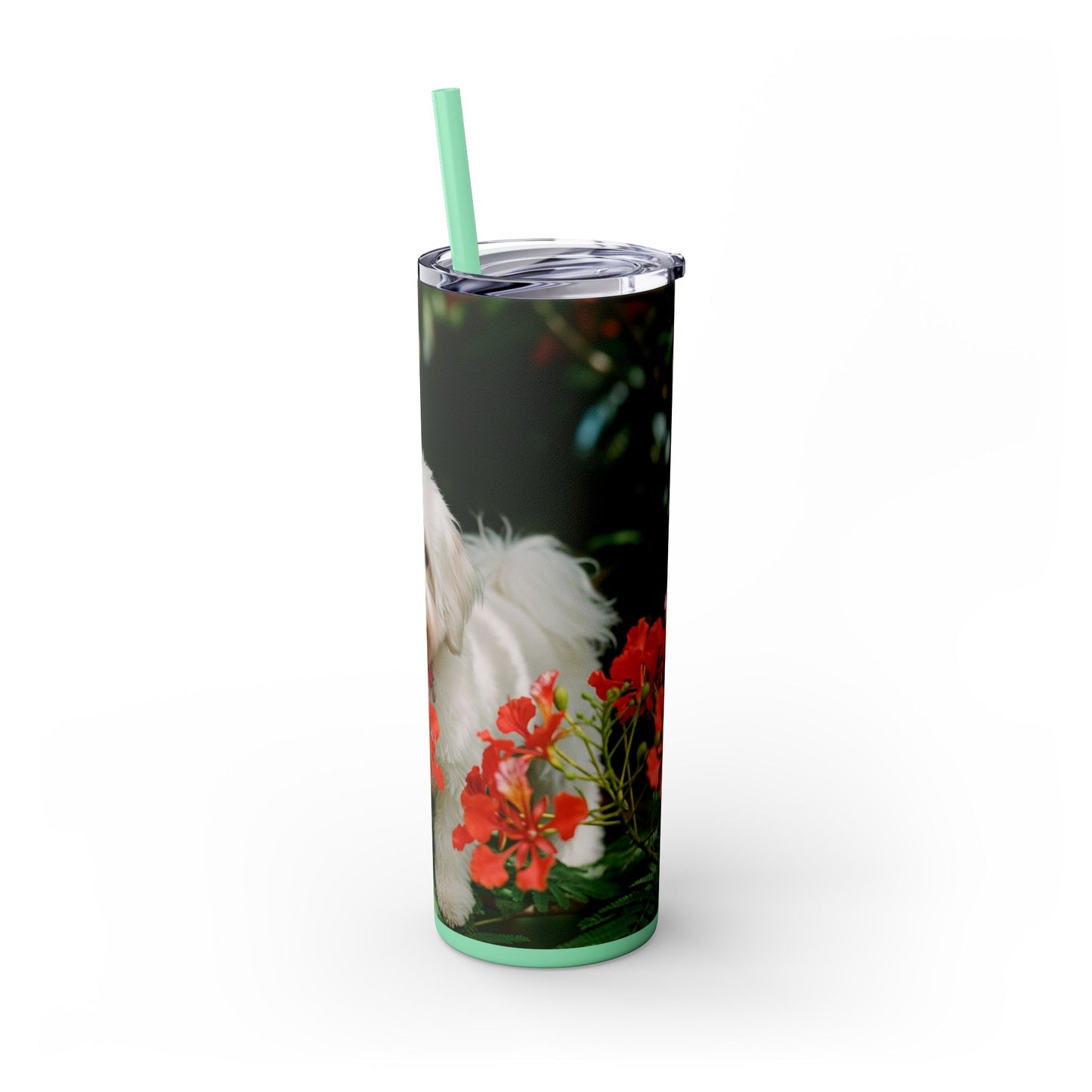 Gobelet Coton de Tuléar avec paille, 590 ml