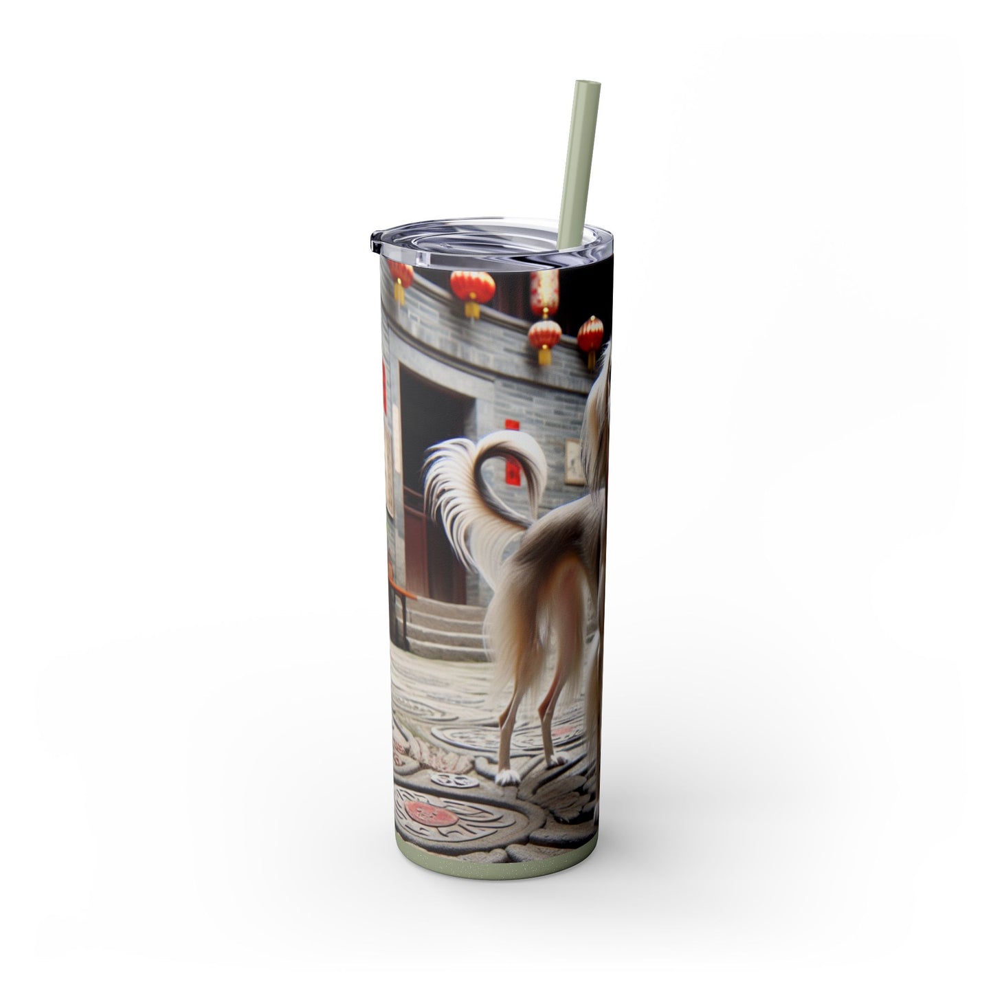 Gobelet Saluki chinois avec paille, 590 ml