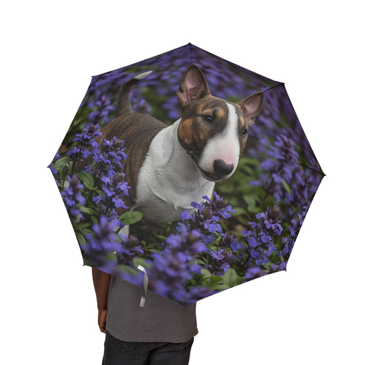 Miniature Bull Terrier Semi-Automatic Foldable Umbrella
