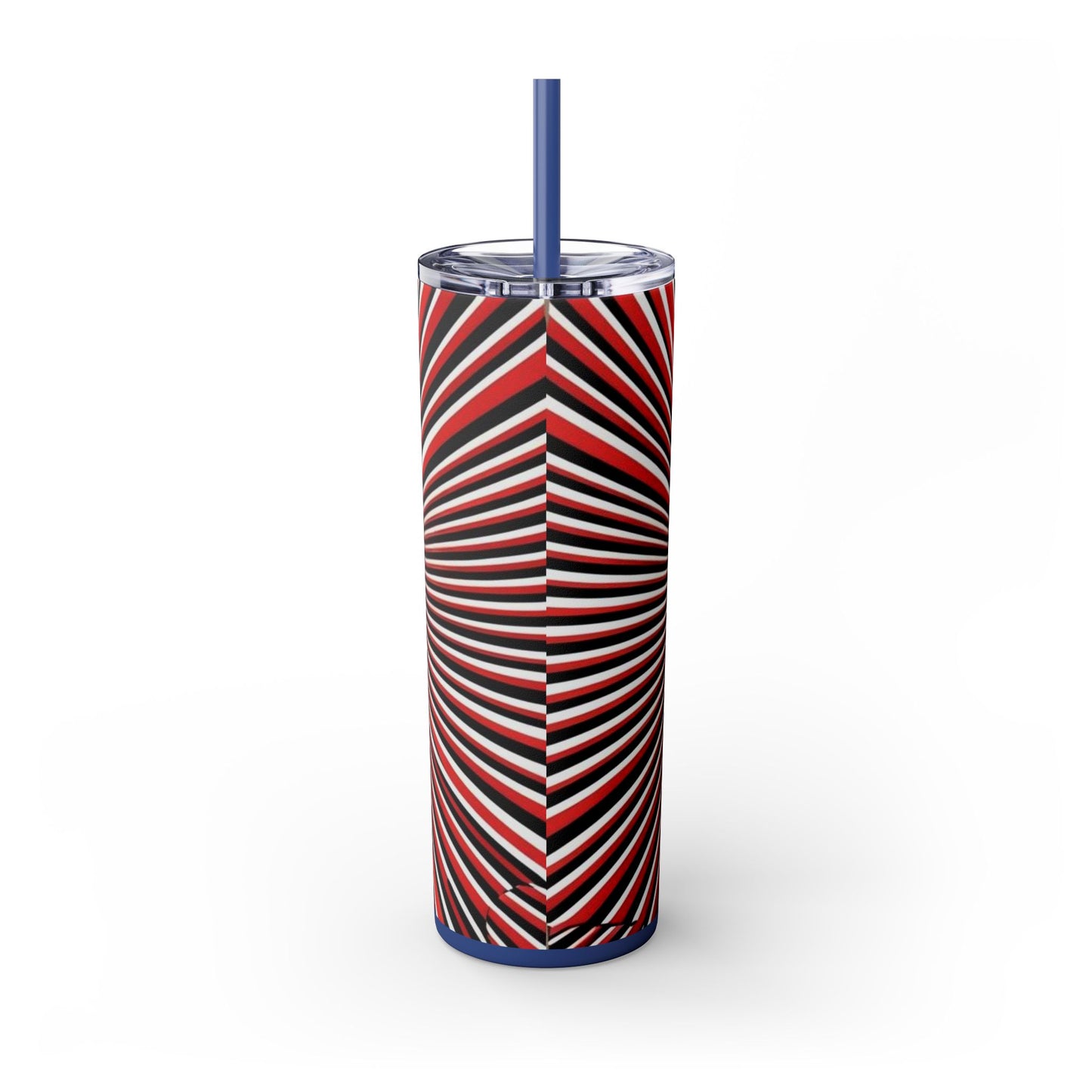 Optical Illusion Skinny Tumbler with Straw, 20oz