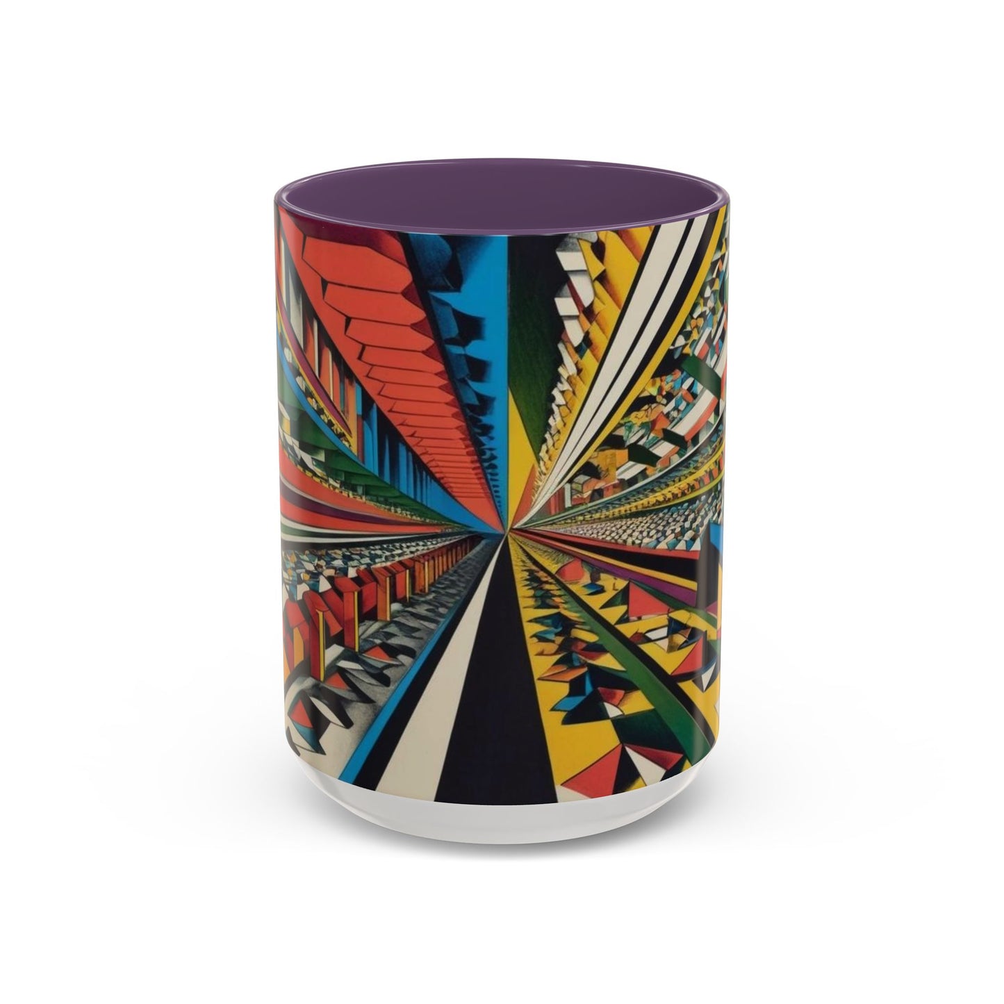 Optical Illusion Accent Mug – Ceramic Coffee Cup
