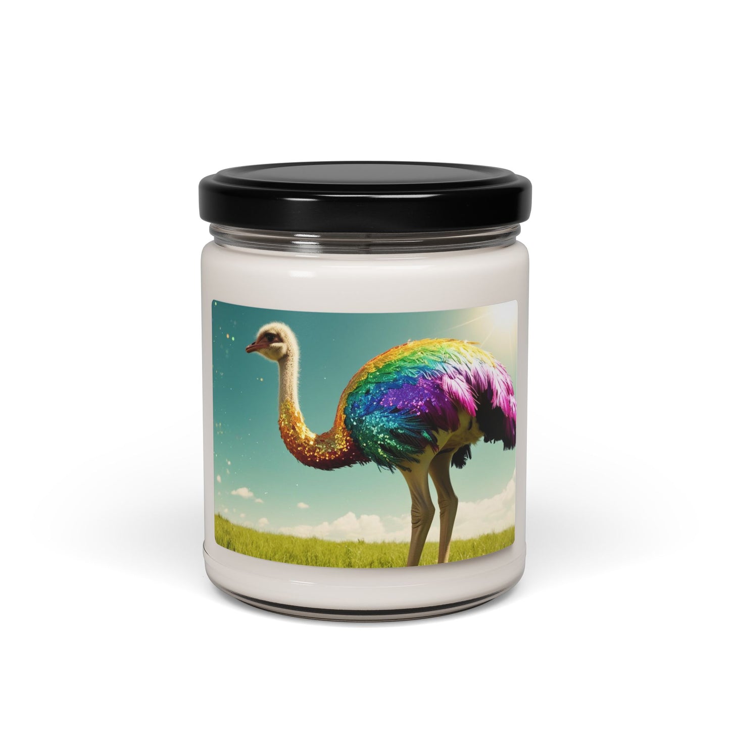 Rainbow Ostrich- Scented Soy Candle, 9oz