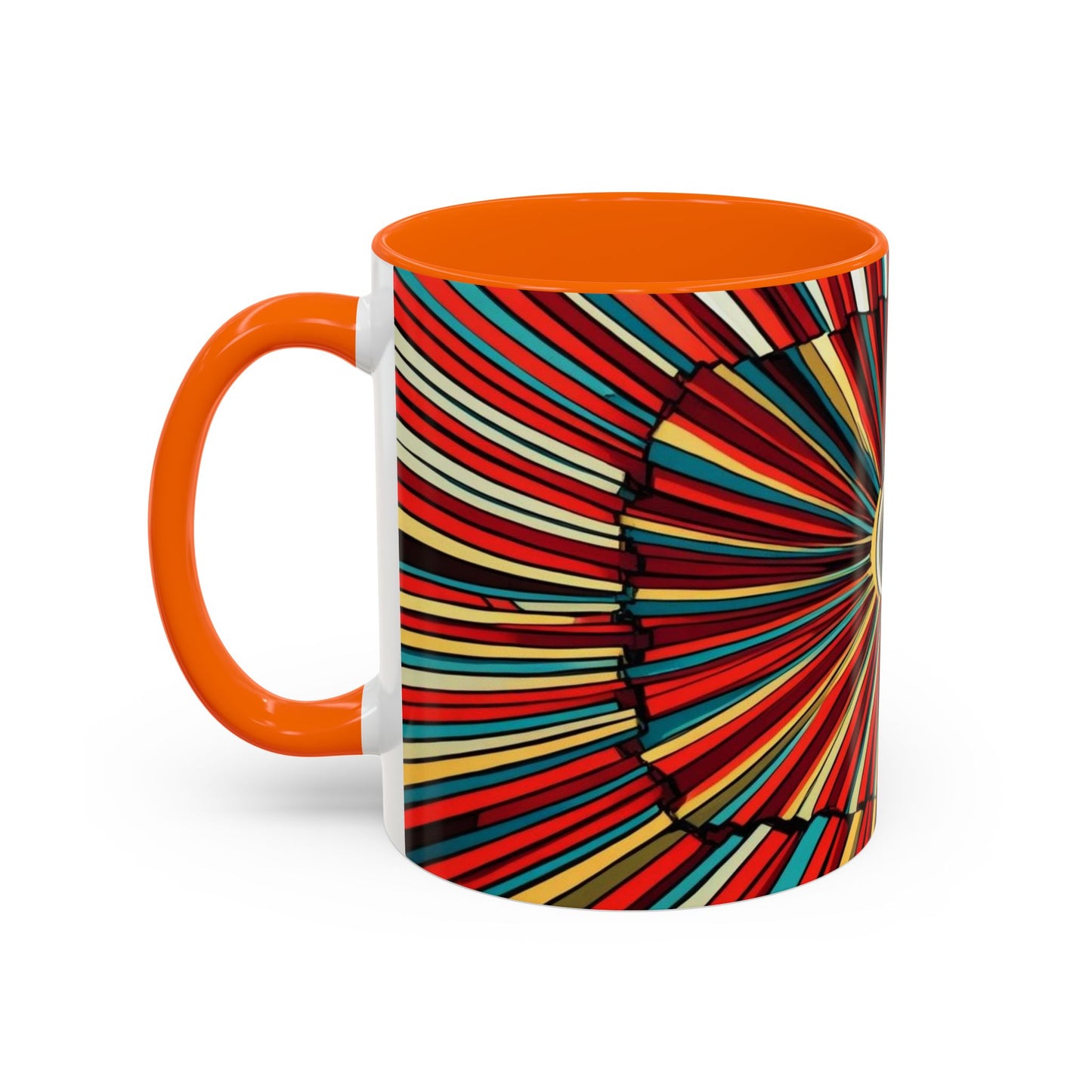 Optical Illusion Accent Mug – Ceramic Coffee Cup