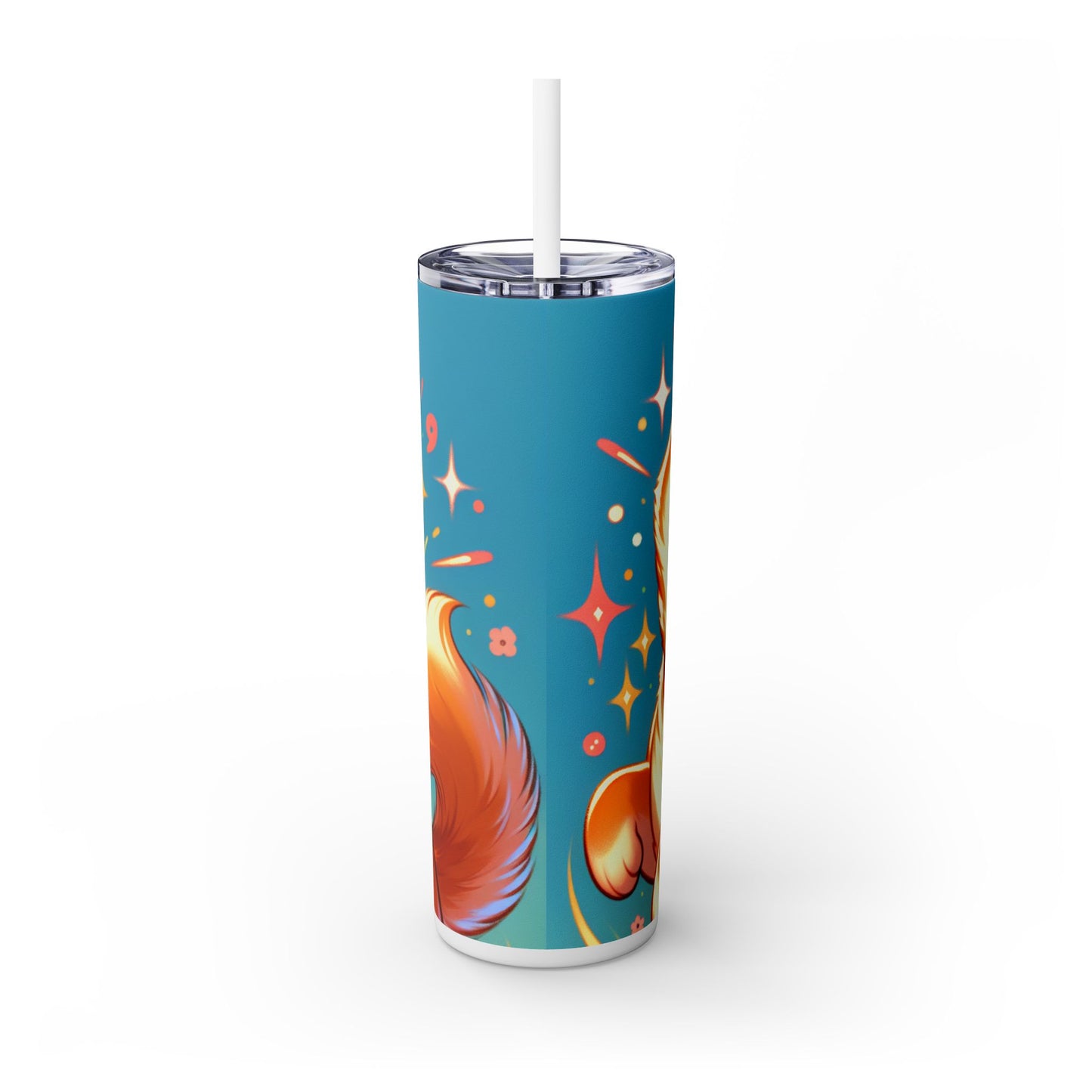 Shiba Inu Skinny Tumbler with Straw, 20oz