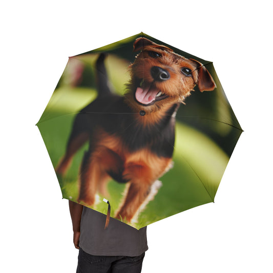 Deutscher Jagdterrier Semi-Automatic Foldable Umbrella