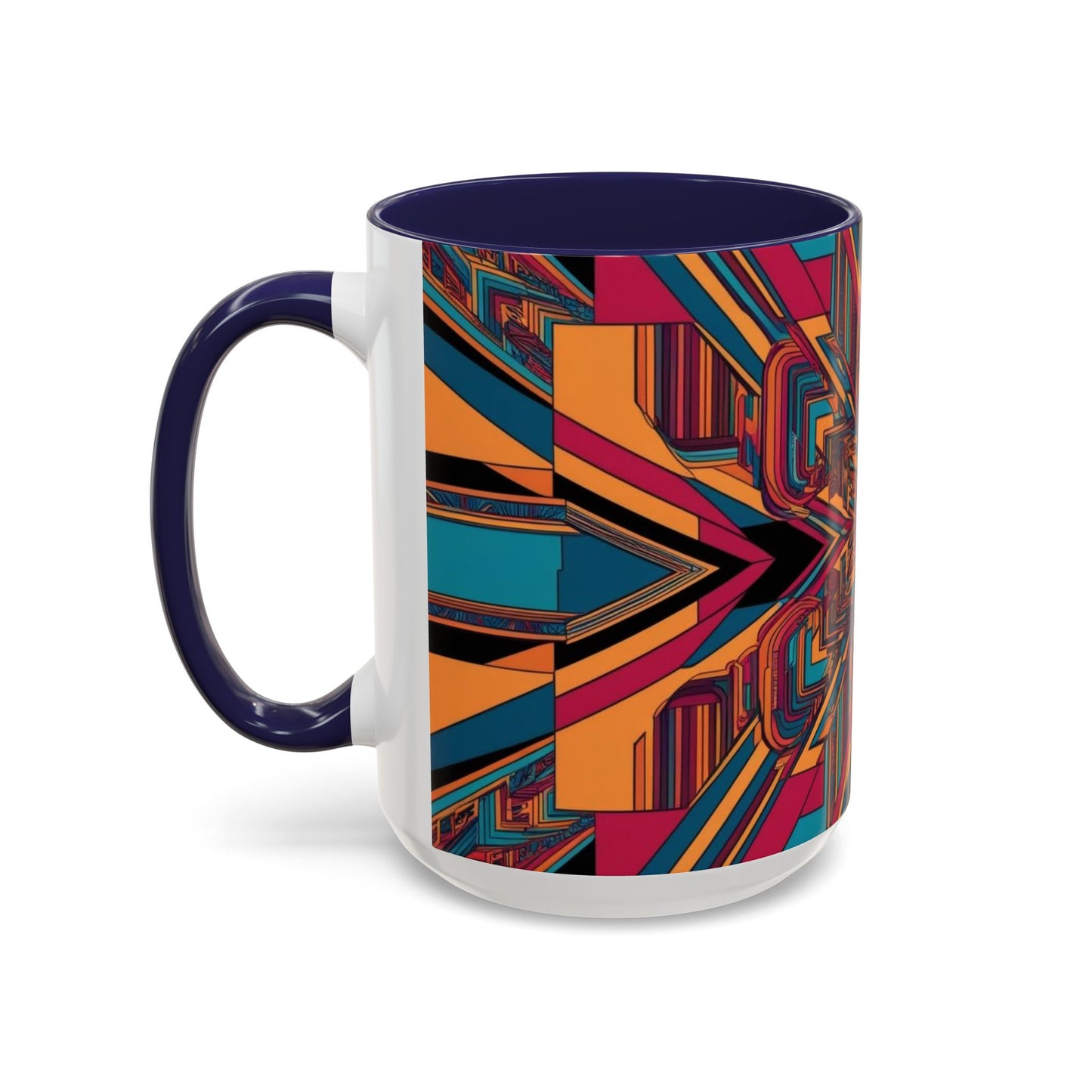 Optical Illusion Accent Mug – Ceramic Coffee Cup