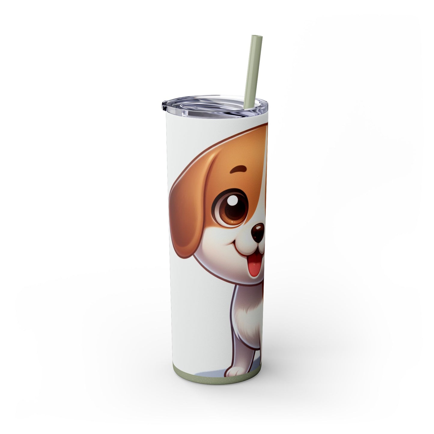 Beagle Skinny Tumbler with Straw, 20oz
