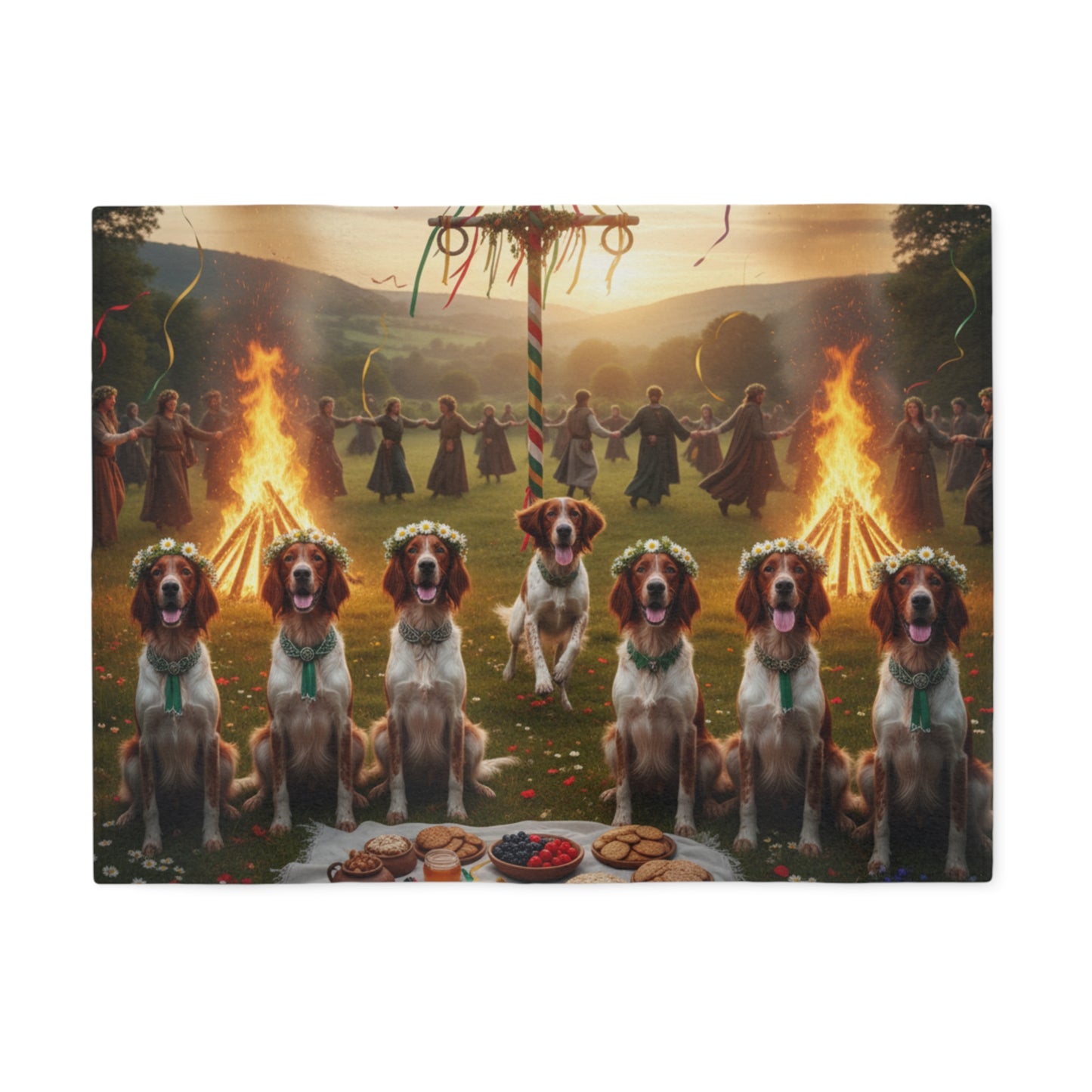 Irish Red and White Setter Blanket
