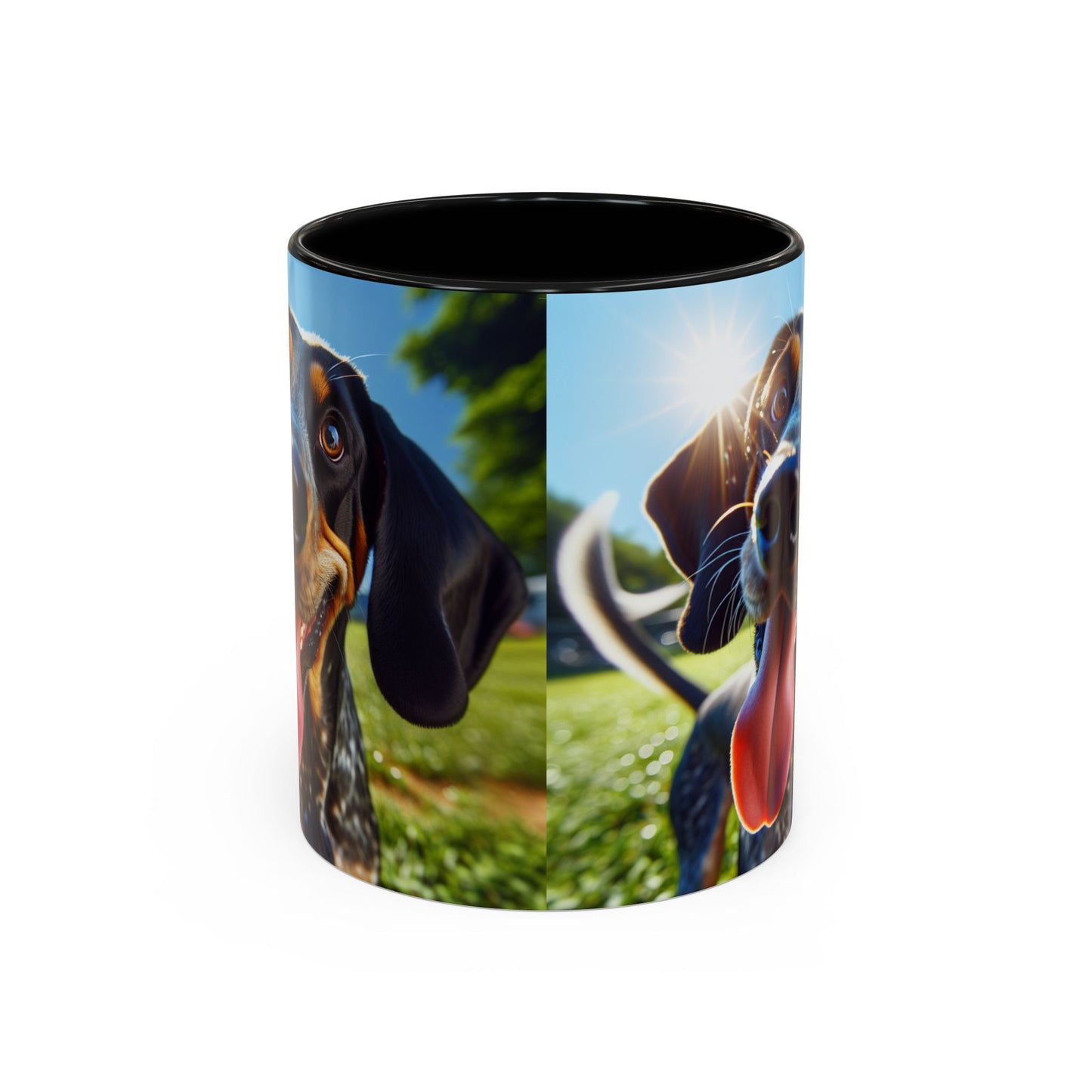 Bluetick Coonhound Accent Coffee Mug - Perfect Gift for Dog Lovers