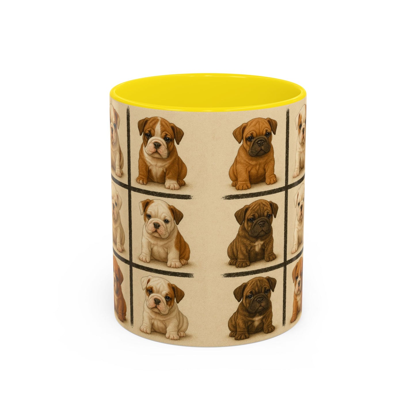 Bulldog puppies Accent Coffee Mug - Perfect Gift for Dog Lovers