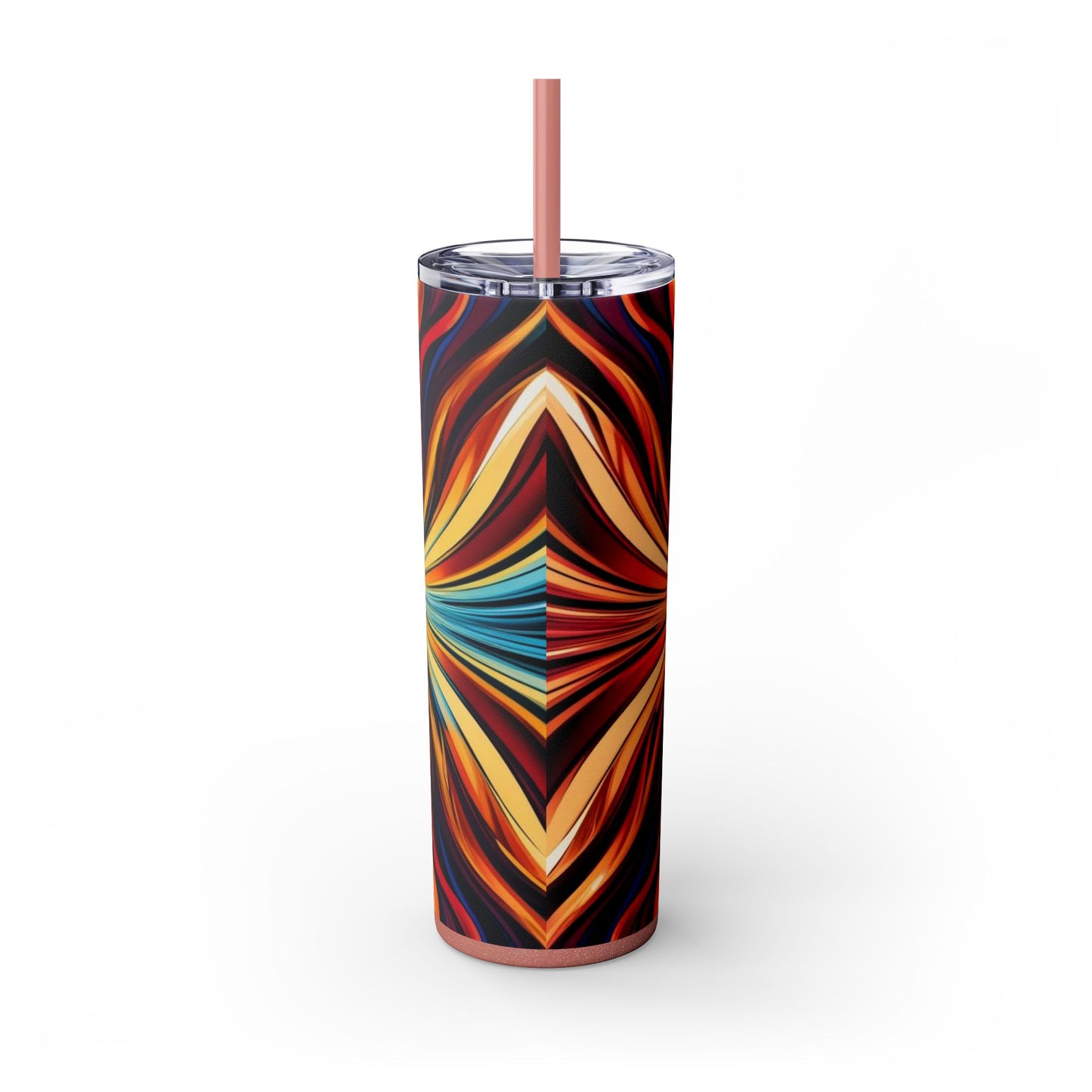 Optical Illusion Skinny Tumbler with Straw, 20oz