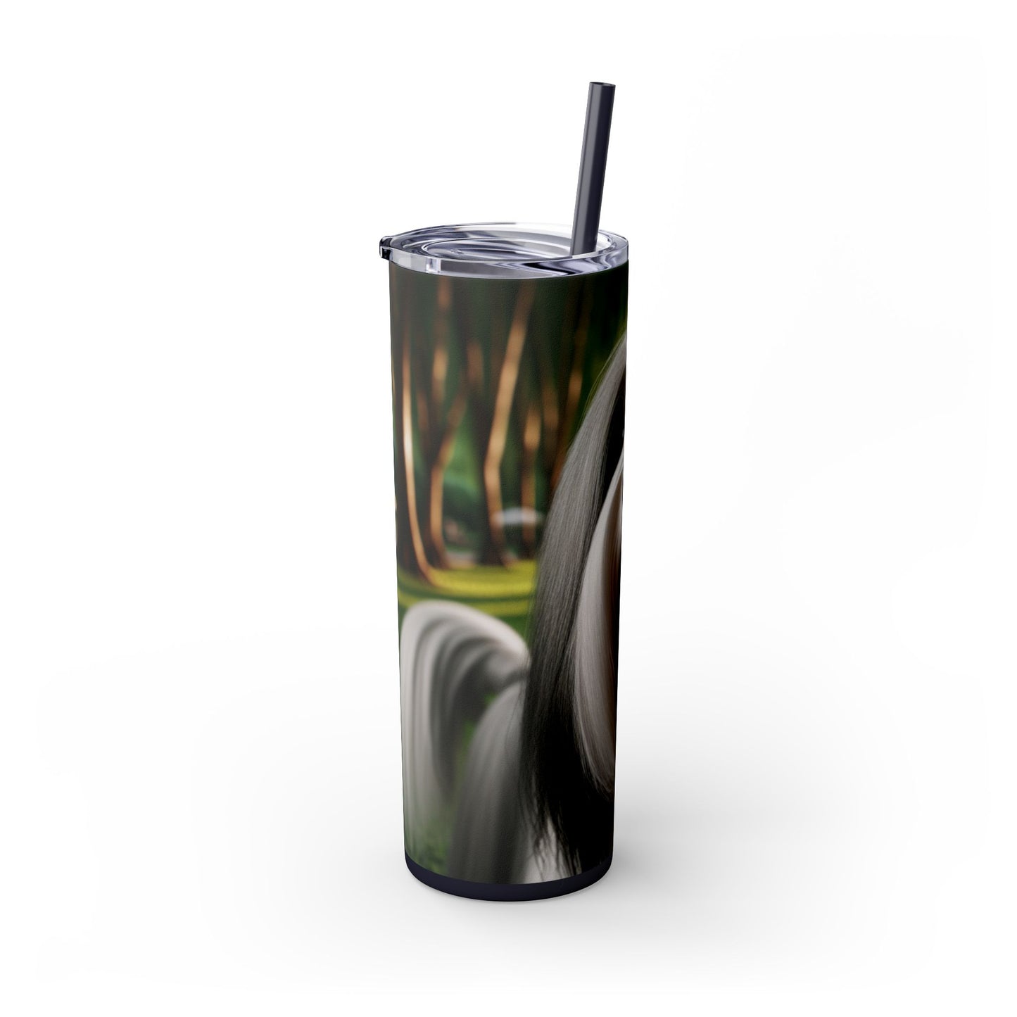 Tibetan Terrier Skinny Tumbler with Straw, 20oz